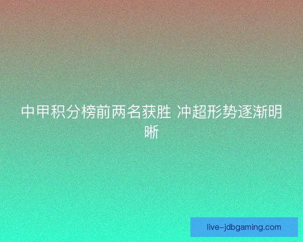 中甲积分榜前两名获胜 冲超形势逐渐明晰 中甲积分榜前两名获胜 冲超形势逐渐明晰